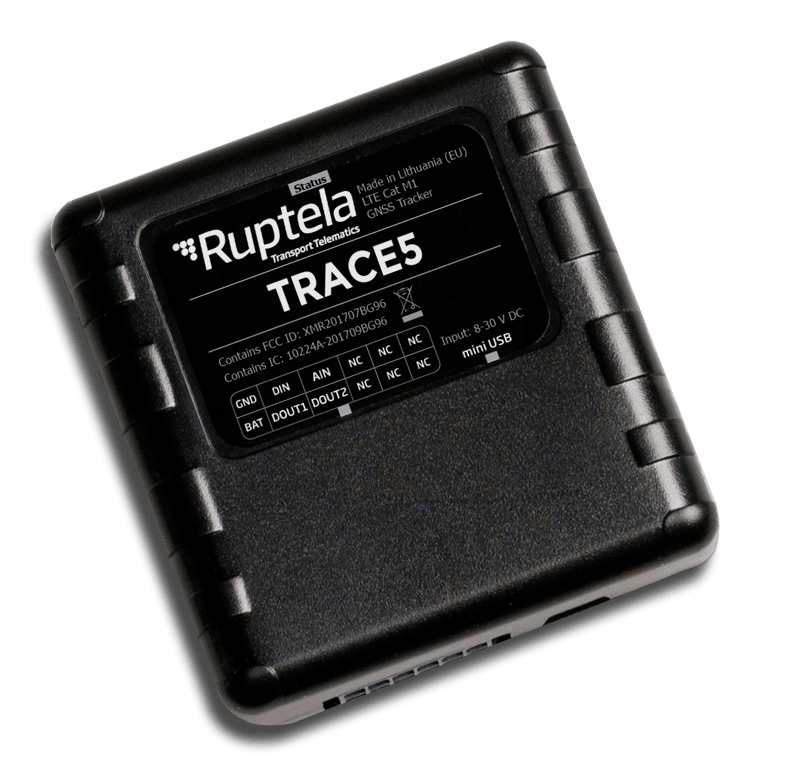 Fleet Things. Ruptela Trace 5 NA 4G GPS Tracker (USA, Canada & Mexico Only)